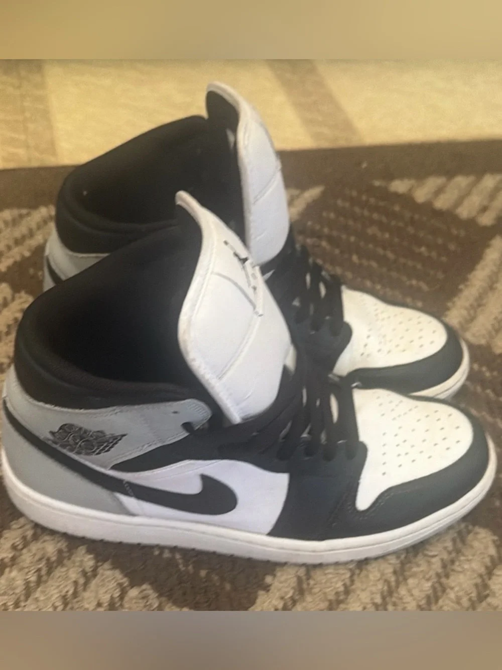 Jordan Black and White High-Top Sneakers